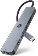 VCom USB-C HUB 7-in-1 PD  2 x HDMI
