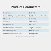 Vention AAQBG HDMI 2.0 ъглов 4K - 1.5m