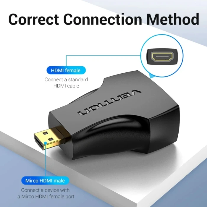 Vention Адаптер micro HDMI > HDMI 4K