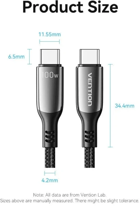 Vention USB-C 2.0 100W -2.0m