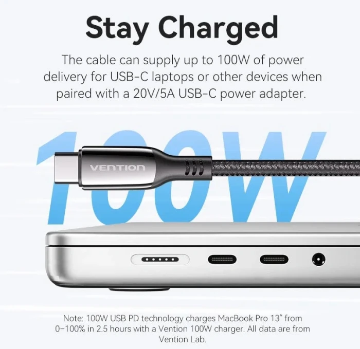 Vention USB-C 2.0 100W -2.0m