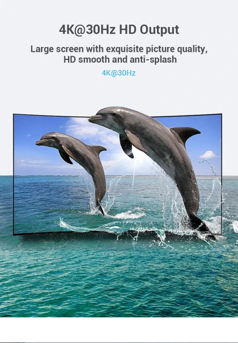 Vention адаптер DisplayPort > HDMI 4К