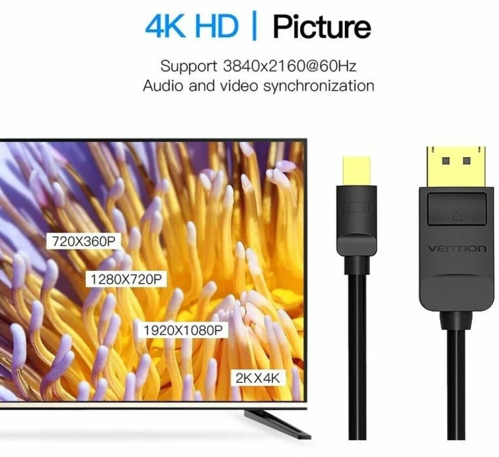 Mini DisplayPort > DisplayPort 4K - 3.0m