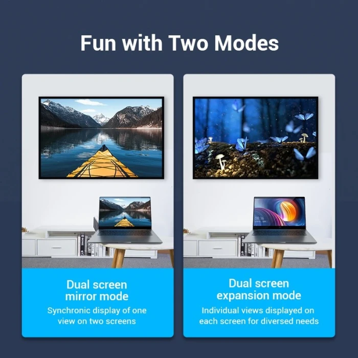 Vention Преходник ъглов HDMI 2.0 4K