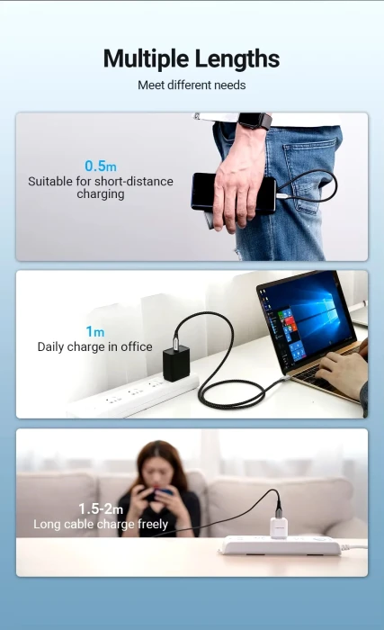 Vention USB-C 2.0 100W - 1.0m