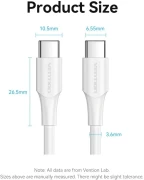 Vention USB-C 2.0 White - 1m