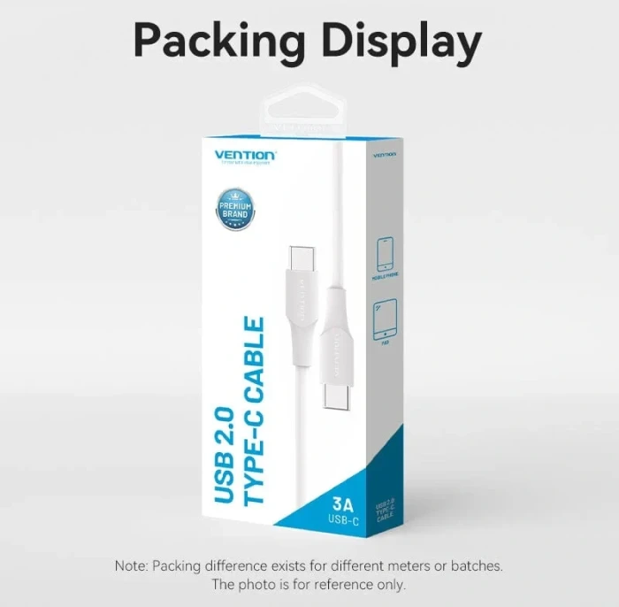 Vention USB-C 2.0 White - 1m