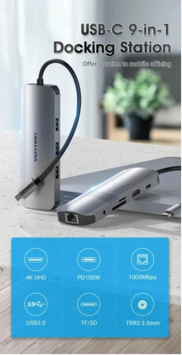 Vention TOLHB 9in1 USB-C