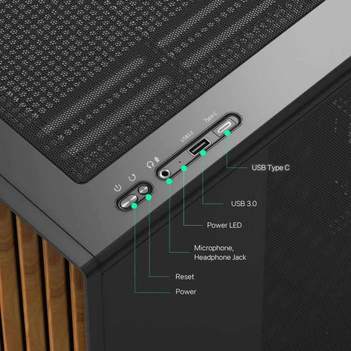 Zalman P10 NAMU Wood - BLACK