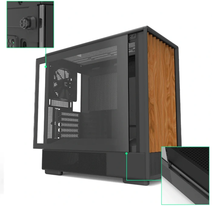 Zalman P10 NAMU Wood - BLACK