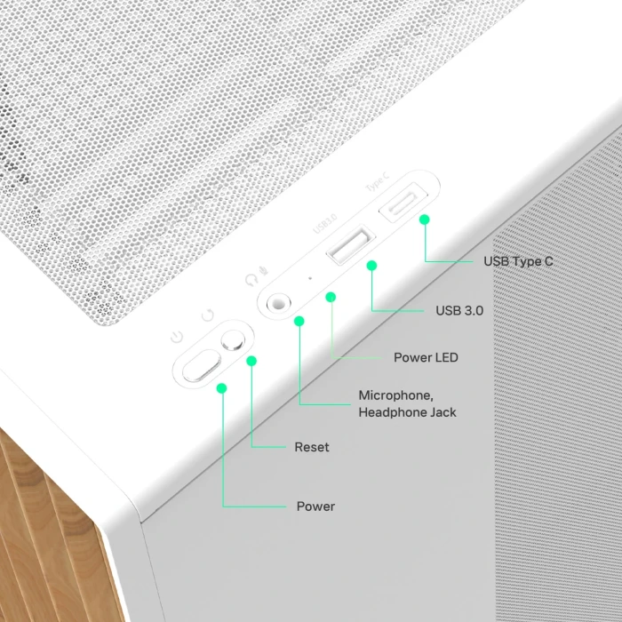 Zalman P10 NAMU Wood - WHITE