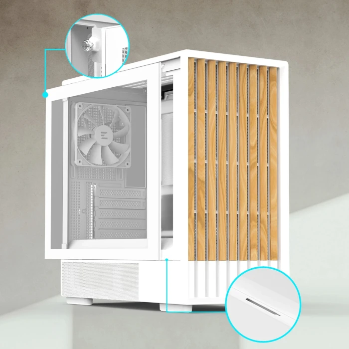 Zalman P10 NAMU Wood - WHITE