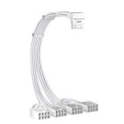 1stPlayer Custom Sleeved Modding Cable White - 4 x PCIe 8-pin to 12VHPWR - FM4-B-WH