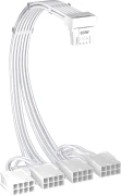 1stPlayer Custom Sleeved Modding Cable White - 4 x PCIe 8-pin to 12VHPWR - FM4-B-WH