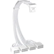 1stPlayer Custom Sleeved Modding Cable White - 4 x PCIe 8-pin to 12VHPWR - FM4-B-WH