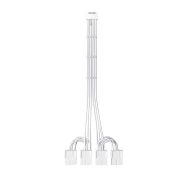 1stPlayer Custom Sleeved Modding Cable White - 4 x PCIe 8-pin to 12VHPWR - FM4-B-WH