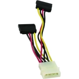 Кабел VCom Molex-SATA Power x2, 0.15m