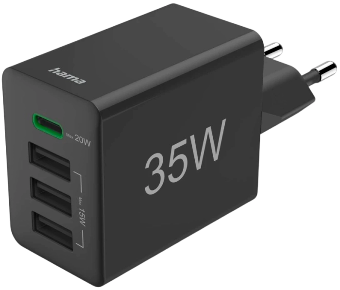 HAMA USB-C + 3 x USB-A adapter - 35W