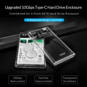 Orico 2.5 inch 10Gbps Type-C Transparent