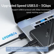 Orico кутия за диск  - 2.5 inch USB3.0 PINK - 25PW1-U3-PK