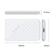 Orico кутия за диск - 2.5 inch USB3.0 WHITE - 25PW1-U3-WH