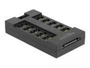 RGB хъб Delock 64128, 10 портов ARGB LEDs, Черен