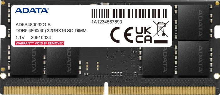 ADATA 16GB DDR5 4800MHz CL40 SO-DIMM