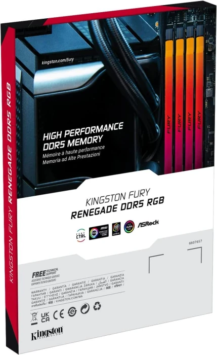 KINGSTON FURY Renegade RGB Black 32GB(2x16GB) DDR5 7200MHz CL38