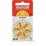 Батерия цинково въздушна MAXELL ZA10 6 бр. бутонни за слухов апарат в блистер