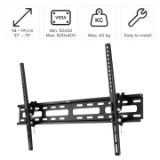Стенна стойка за TV, HAMA Tilt, 165 см, 75", до 60кг
