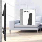 Стенна стойка за TV HAMA, Фиксирана, 19"-46", 25 кг, 3 звезди, Черна