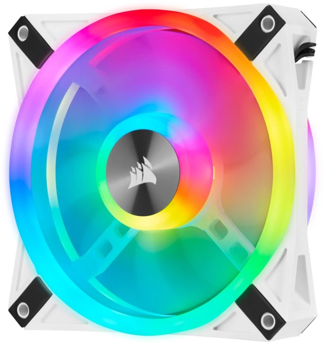 Corsair iCUE QL120 RGB PWM 3in1 контролер Lightning Node CORE Бял