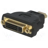 VCom Адаптер Adapter HDMI M/DVI-D F 24+1 - CA311