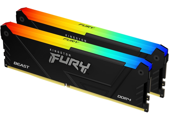 32GB (2x16) DDR4-3200 CL16 Kingston FURY Beast Black RGB