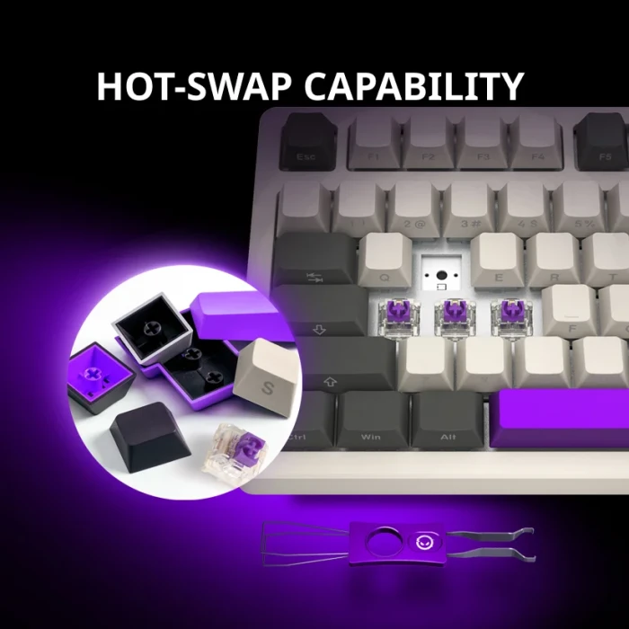 LORGAR KBP70TKLW Wireless PBT Black