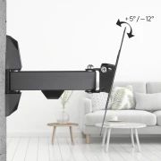 Стенна стойка за TV, Fullmotion, 122см, 48", 1 рамо , 200x200, черна