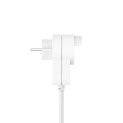 Разклонител HAMA Power strip, 3 гнезда, 1.4м, Допълнителен контакт, Бутон вкл/изкл, Бял