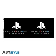Чаша ABYSTYLE PLAYSTATION, World, Порцелан, Бяла