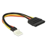Кабел Delock Power Cable SATA 15 pin receptacle > 4 pin floppy male 15 см