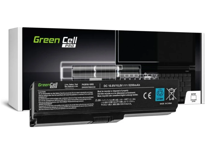 Батерия  за лаптоп GREEN CELL, Toshiba Satellite C650 C650D C660 C660D L650D L655 L750 PA3635U PA3817U, 10.8V, 5200mAh