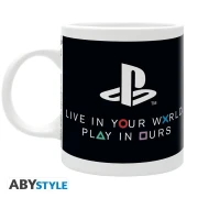 Чаша ABYSTYLE PLAYSTATION, World, Порцелан, Бяла