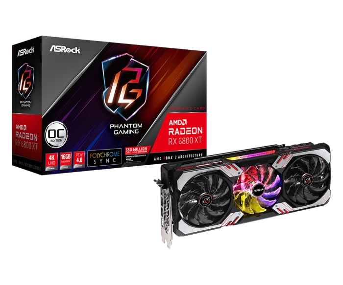 Asrock AMD Radeon RX 6800 XT Phantom Gaming D 16G OC