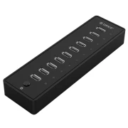 Orico хъб USB 10-port HUB with power adapter - P10-U2-V1-EU-BK
