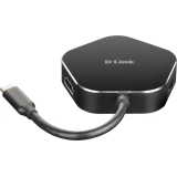USB хъб D-Link DUB-M420 4-in-1, 2 x USB 3.0, 1 x USB-C, 1 х HDMI