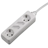Разклонител HAMA 121921 с 4 гнезда , 2 x шуко + 2 x евро, 1.4 м, Бял