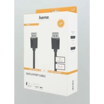 Кабел HAMA 200697, DisplayPort мъжко - DisplayPort мъжко, 3 m, 4K