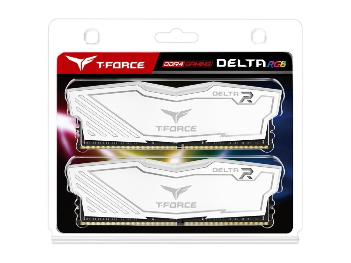 16GB (2x8) DDR4-3200 CL16 Team Group T-Force Delta RGB White