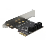 Карта Delock, PCI Express x1 към 4 port SATA, Low Profile