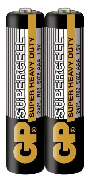 Цинк карбонова батерия GP SUPERCELL R03, AAA, 2 бр. shrink, 1.5V