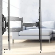 Стенна стойка за TV HAMA FULLMOTION, 3 звезди, 165 см (65"), 2 рамена, черна